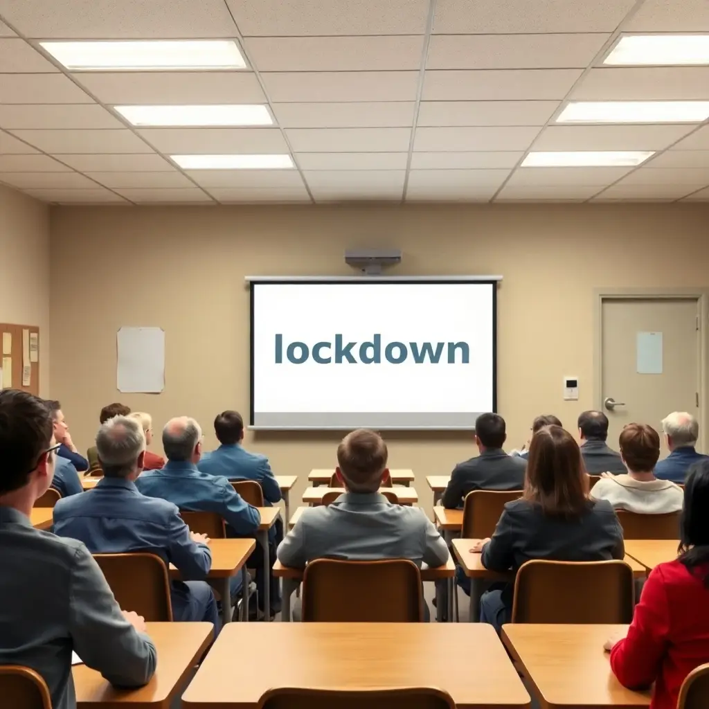 Class learning about lockdown